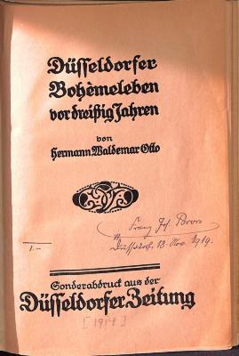 DLIT10210 : Düsseldorfer Bohèmeleben vor dreißig Jahren ([1914])