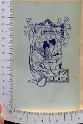 - (Liesegang, Luise ), Etikett: Exlibris; 'EX LIBRIS Luise Liesegang'.  (Prototyp)