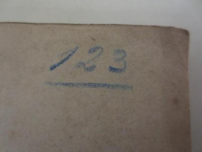 - (Deutscher Turnverein Paris;Deutsche Gesellschaft für Ethische Kultur), Von Hand: Nummer; '123'. 
