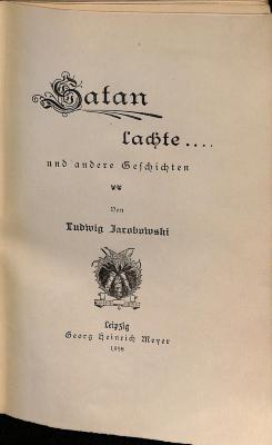 DLIT10253 : Satan lachte ... und andere Geschichten (1898)