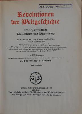 02/562;02/562 1;2 ;: Revolutionen der Weltgeschichte : zwei Jahrtausende Revolutionen und Bürgerkriege  (1933)