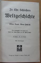 09/948.11/12 : Fr. Chr. Schlossers Weltgeschichte: Elfter Band: Neue Zeit III