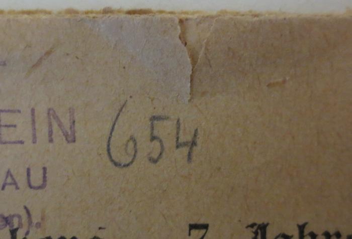 -, Von Hand: Nummer; '654'