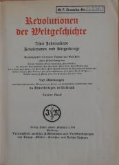 02/562;02/562 1;2 ;: Revolutionen der Weltgeschichte : zwei Jahrtausende Revolutionen und Bürgerkriege  (1933)