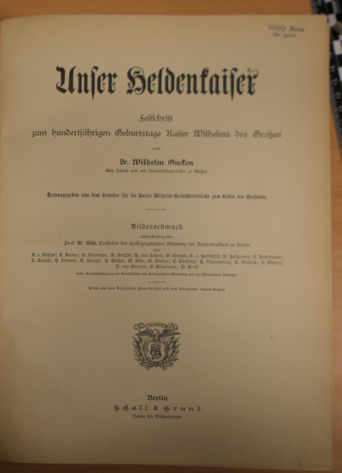 3 B 14272 : Unser Heldenkaiser : Festschrift zum hundertjährigen Geburtstage Kaiser Wilhelms des Großen (1897)