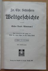 09/948.1/2 : Fr. Chr. Schlossers Weltgeschichte: Erster Band: Altertum I