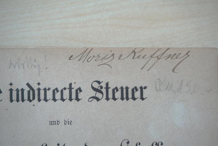 - (Kuffner, Moriz (von)), Von Hand: Name; 'Moriz Kuffner'. 