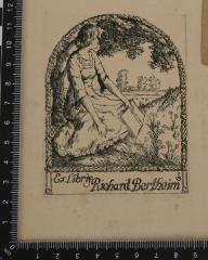 - (Bertheim, Hans Richard), Etikett: Exlibris; 'Ex Libris Richard Bertheim'. 