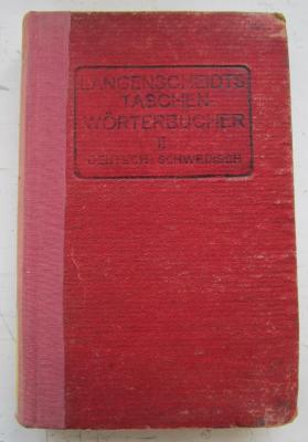 Sa 542 ao 2: Taschenwörterbuch der schwedischen und deutschen Sprache. Zweiter Teil. Deutsch - Schwedisch (1924)