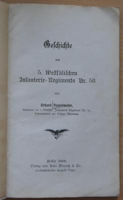 Ks 1230 : Geschichte des 5. Westfälischen Infanterie-Regiments Nr. 53 (1901)