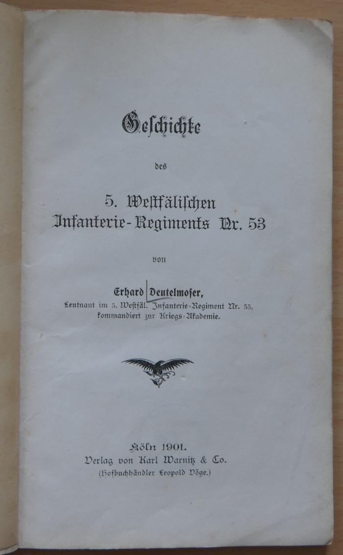 Ks 1230 : Geschichte des 5. Westfälischen Infanterie-Regiments Nr. 53 (1901)