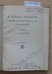 58/379 : M. Tullii Ciceronis librorum De re publica sex quae supersunt (MCMX)