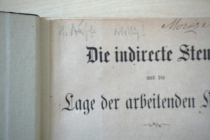 -, Von Hand: Notiz, Buchhändler; '1. Aufl. wichtig!'
