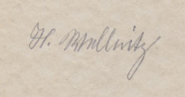 - (Ortspolizeibehörde Reetz),  'H. [?] Wellnitz'. 