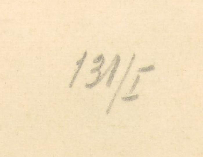-, Von Hand: Nummer; '131/I'
