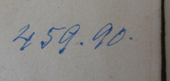-, Von Hand: Nummer; '459.90.'
