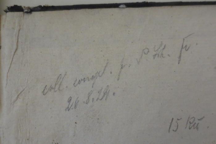 -,  Annotation, Berufsangabe/Titel/Branche, Datum, Initiale'coll. evangl. f. S. Lh. f. 26.8.29. 15 Ku'