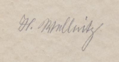- (Ortspolizeibehörde Reetz),  'H. [?] Wellnitz'. 