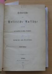 07 08 4969 : Historische und Politische Aufsätze vornehmlich zur neuesten deutschen Geschichte (1867)