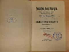 06 08 5242 : Zwischen den Kriegen : meine ersten Jahre im Ersten Garde-Regiment zu Fuß ; 1864 bis Anfang 1870 (1912)