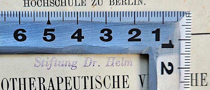 - (Stiftung Dr. Heim), Stempel: Name; 'Stiftung Dr. Heim'.  (Prototyp)