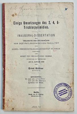  Einige Umsetzungen des 2, 4, 6-Trichlorpyrimidins (1903)