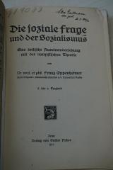 1913 B 4839/1 (Slg. Sozialistica): Die soziale Frage und soziale Sozialismus : Eine kritische Auseinandersetzung mit der marxistischen Theorie (1913)
