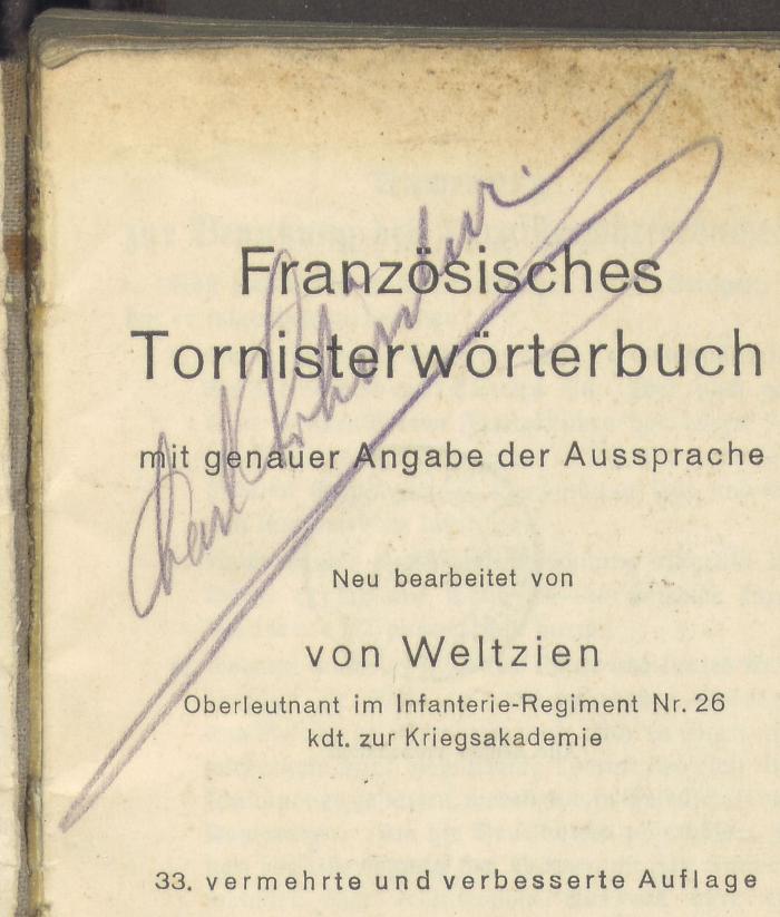 -, Von Hand: Name; 'Karl [...]'