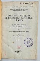  Chemotherapeutische Versuche bei Experimenteller Trypanosomiasis der Rinder (1912)