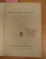 23269 : Im alten Deutschland : Erinnerungen eines Sechzigjährigen (1923)