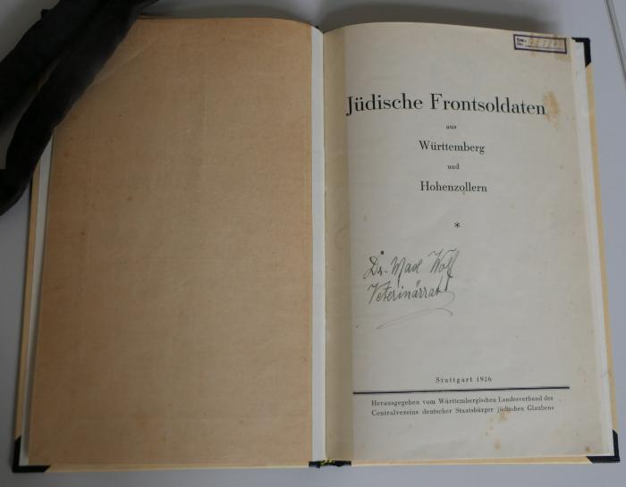 05/847 : Jüdische Frontsoldaten aus Württemberg und Hohenzollern (1926)