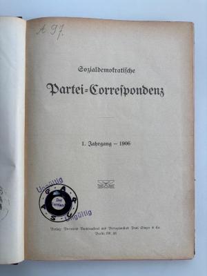 SH 3271-1 : Sozialdemokratische Partei-Correspondenz (1910)