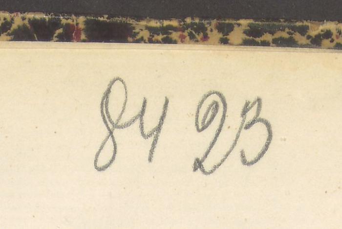 -, Von Hand: Nummer; '8423'