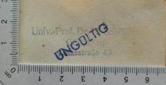 Stempel: "Univ.-Prof. Dr. H. Schöffler"
