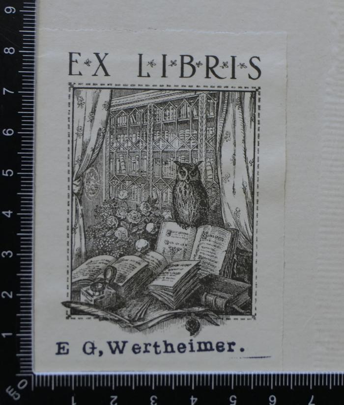 Exlibris: "E.G. Wertheimer"