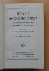 5897/5 : Chronik des Deutschen Krieges nach amtlichen Berichten und zeitgenössischen Kundgebungen : Fünfter Band von Anfang Mai bis Mitte Juni 1915 (1915)