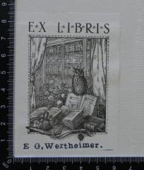 Exlibris: "E.G. Wertheimer"