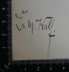 - (Wolf, Max Dr.), Von Hand: Autogramm; 'Dr. M. Wolf'. 