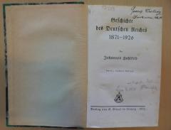 3321 : Geschichte des Deutschen Reiches : 1871 - 1926 (1926)