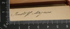 -, Von Hand: Autogramm; 'Rudolf Magnus'