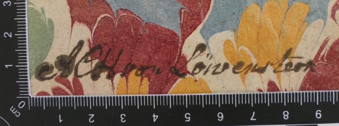 -, Von Hand: Autogramm; 'A.C.H. von Löwenstern'