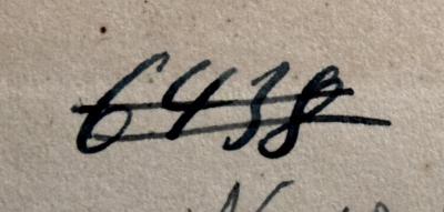 - (NSDAP-Gauarchiv Südhannover-Braunschweig), Von Hand: Nummer; '6438'. 