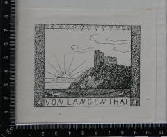 -, Etikett: Exlibris; 'von Langenthal'