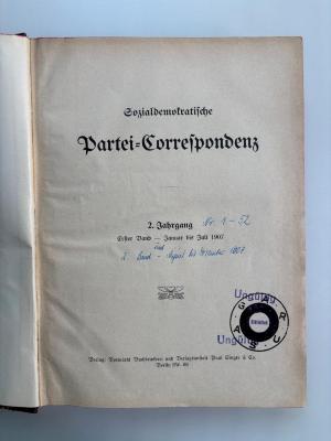 SH 3271-2 : Sozialdemokratische Partei-Correspondenz (1907)