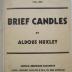 Cq 449 2.Ex.: Brief candles : stories (1930)