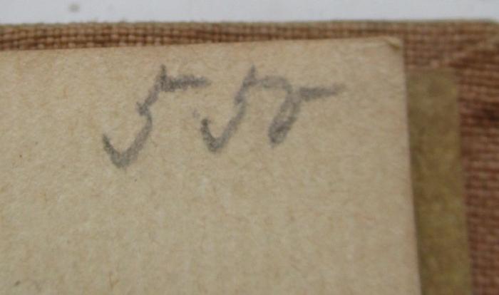 III 92081 2.Ex.: Erzälungen aus der napoleonischen Sphäre (1908);- (unbekannt), Von Hand: Nummer; '550'. 