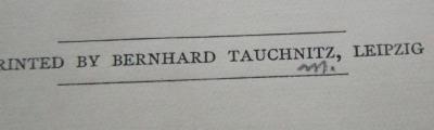 - (unbekannt;Buchbinderei W. Gerlach), Von Hand: Zeichen, Buchbinder; 'm.'.  (Prototyp);Cq 449 2.Ex.: Brief candles : stories (1930)
