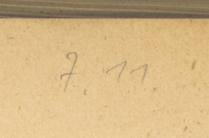 -, Von Hand: Nummer; '7.11.'