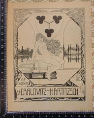 - (Carlowitz-Hartitzsch, von), Etikett: Exlibris; 'Exlibris 
v. Carlowitz-Hartitzsch '. 