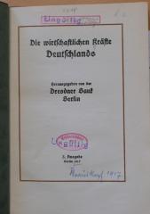 5518 : Die wirtschaftlichen Kräfte Deutschlands  (1917)